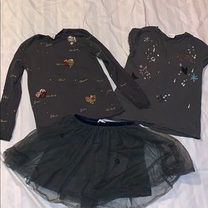 Zara Kids 3-piece Bundle: skirt & shirts, size 10